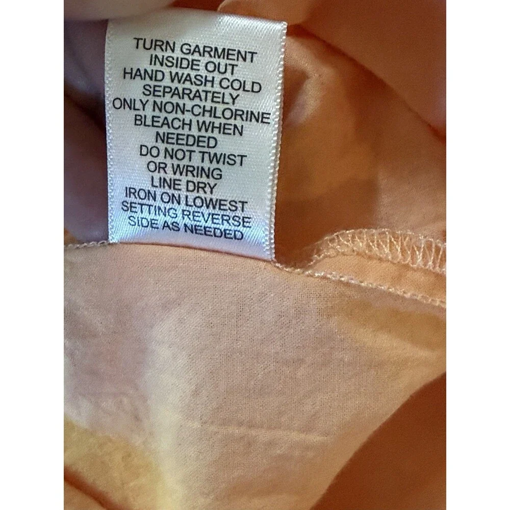 Altar'd State 100% Cotton Peach Ruffle Elastic Waist Mini Skort Shorts Size M